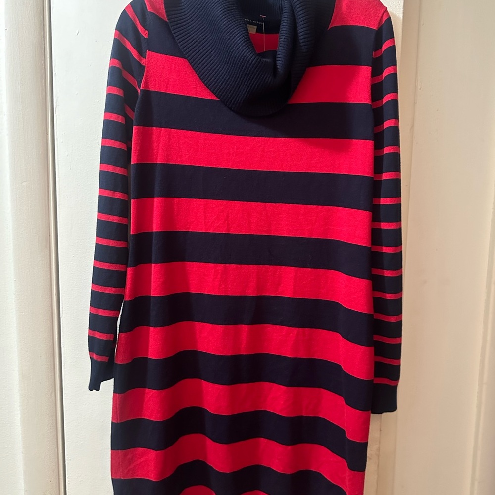 Striped Red and Black Women's Sweater